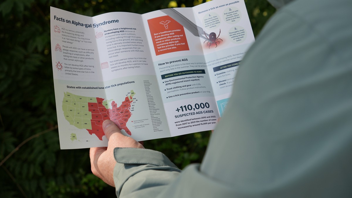 The inside layout of an unfolded AGS brochure