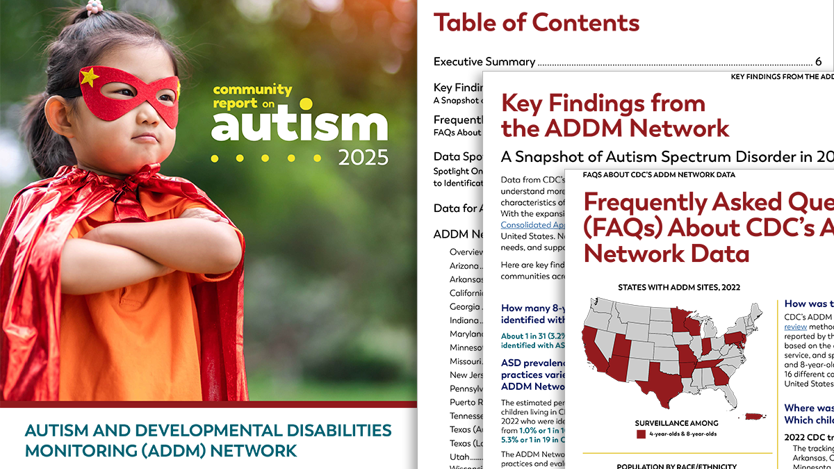 Thumbnail image of the ADDM Community Report 2025 cover page, a young girl in a super hero costume.