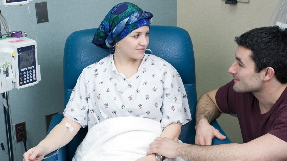 a breast cancer patient receiving chemotherapy