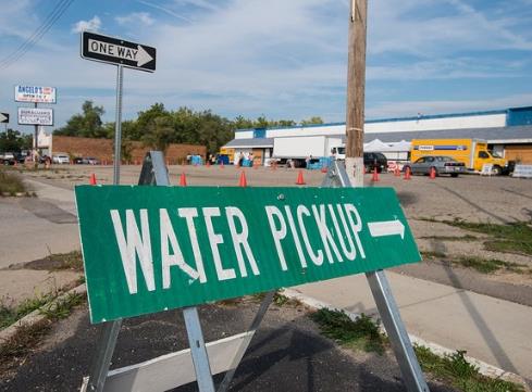 water pickup sign