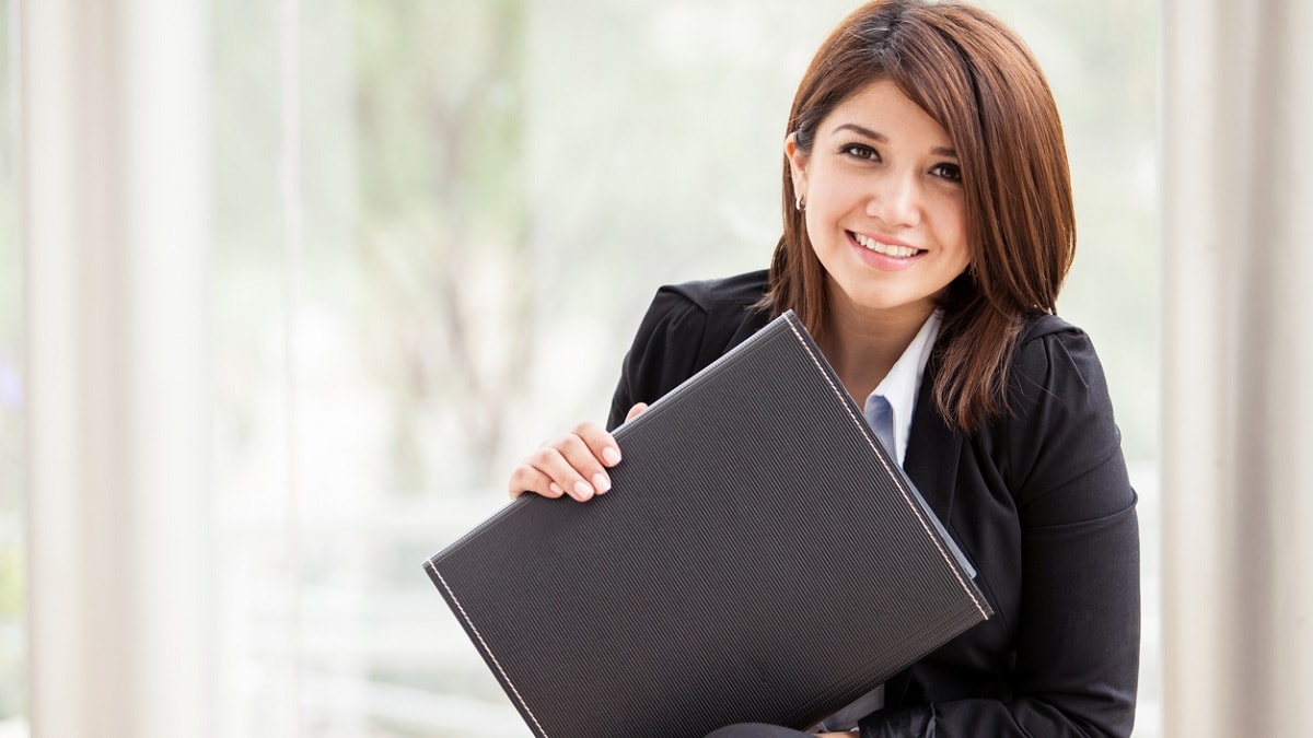 a community health worker holding a briefcase