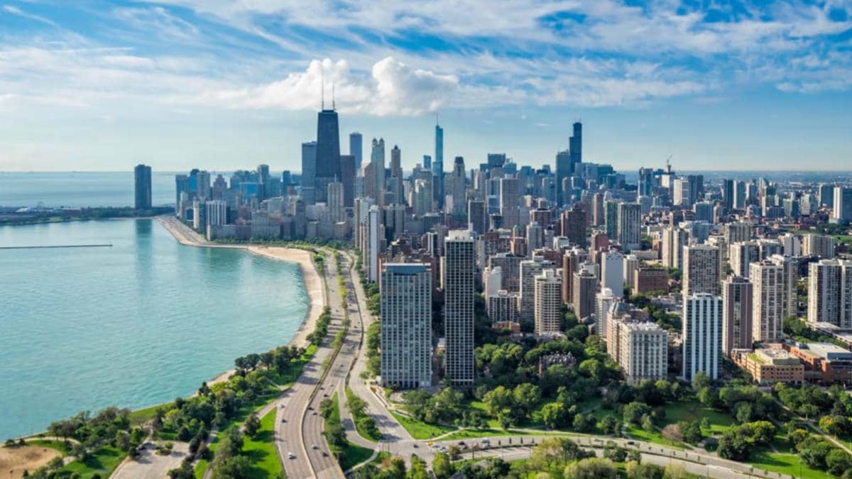 View of Chicago skyline