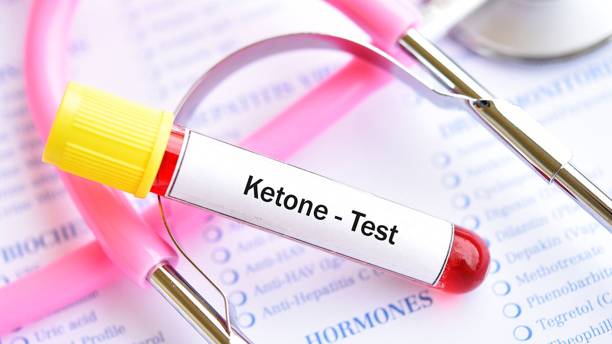 vial saying ketones