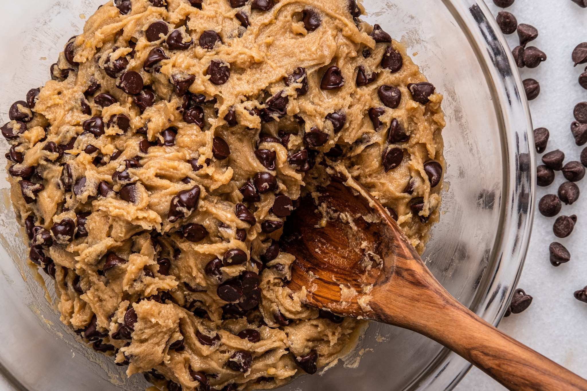 raw cookie dough in bowl