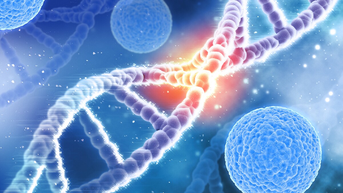 Graphic of a DNA sequence.