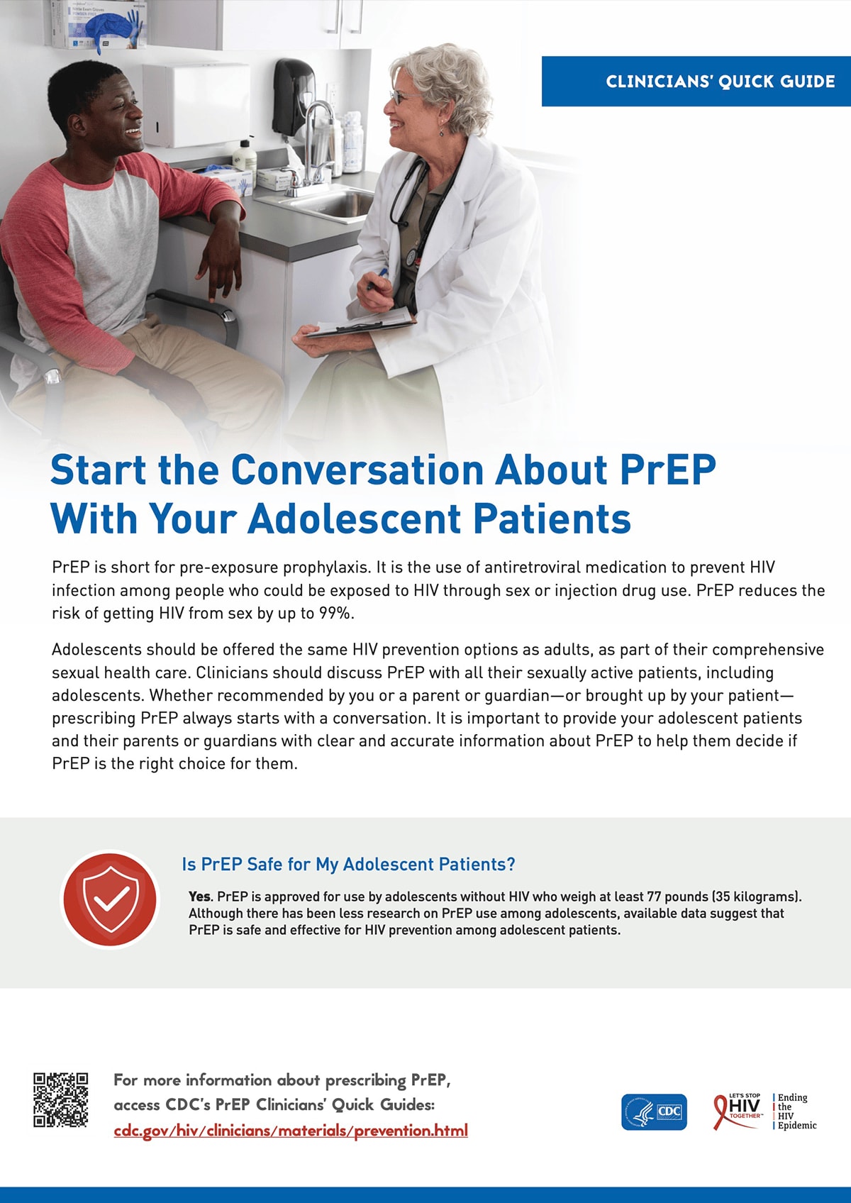 clinicians' quick guide: start the conversation about prep with your adolescent patients thumbnail