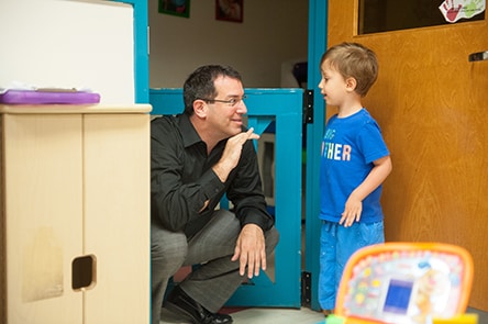 A father talking with his child