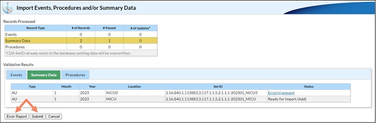 Export report example