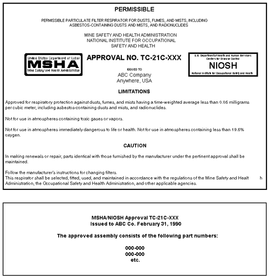 Part 11 Label for HEPA Filter