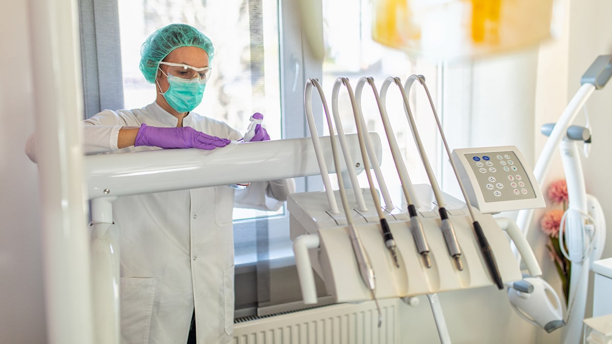 Healthcare worker wearing PPE