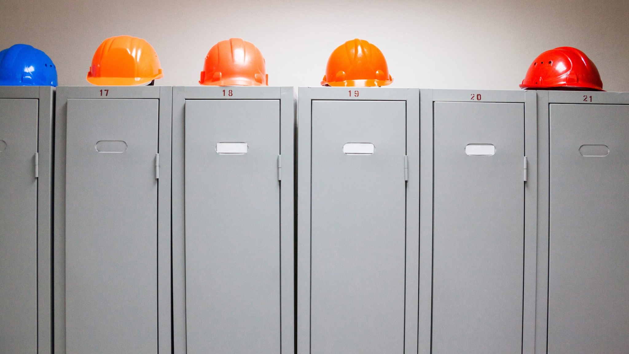 image of missing construction worker hat, indicating a missing worker.