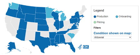 Image of interactive map of United States.