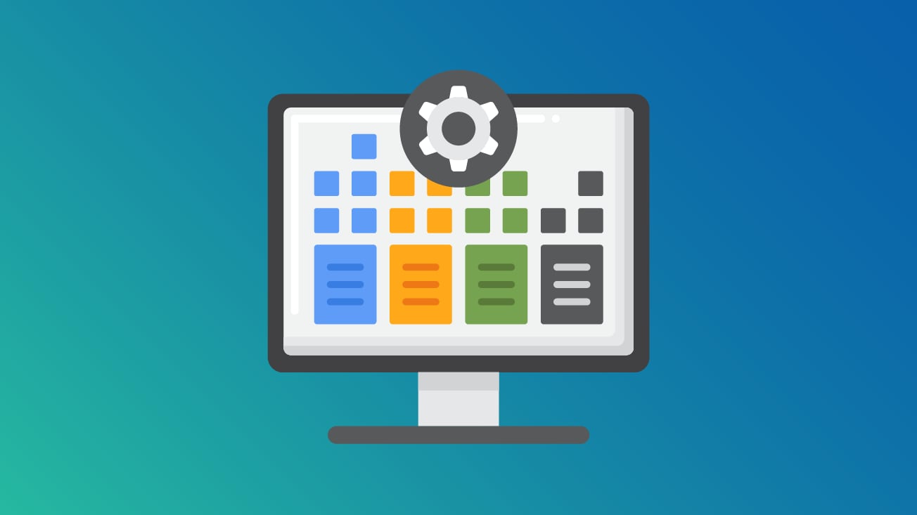 Graphic of computer showing data categories