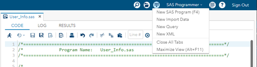 sas query instruction