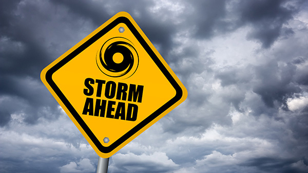 storm warning sign Storm warning sign