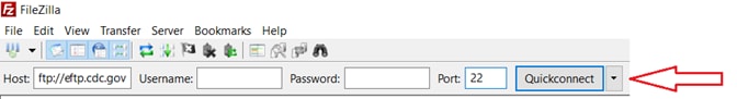 FileZilla (Quickconnect)