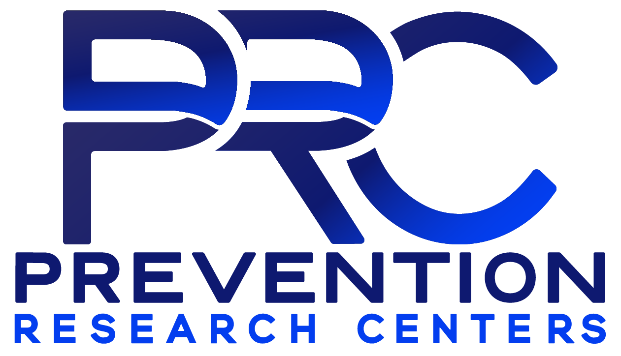 PRC Prevention Resource Center Logo, with interlocking P, R, and C.