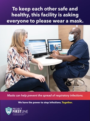 To keep each other safe and healthy, this facility is asking everyone to please wear a mask.