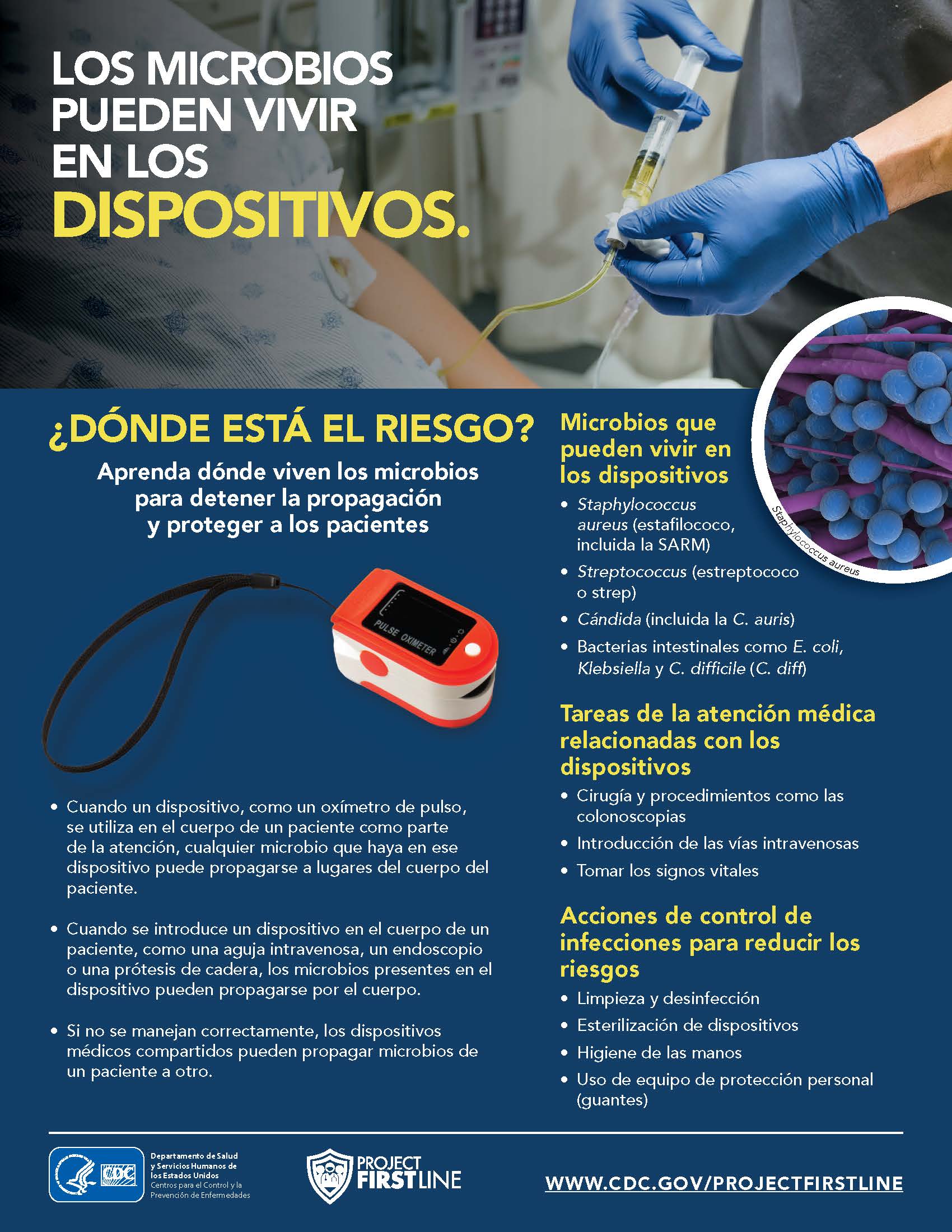 Los microbios pueden vivir en los dispositivos