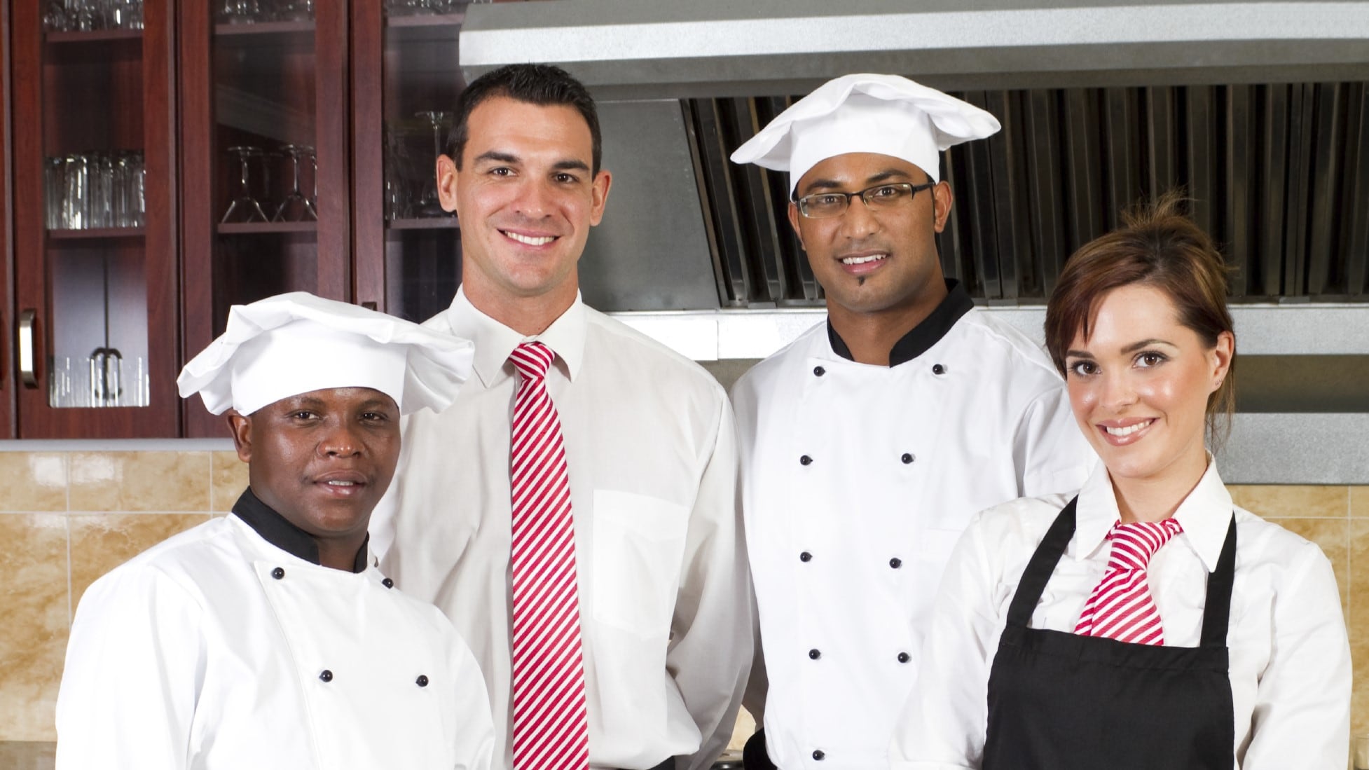 Group of food workers