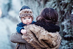 Alaskan Native Infant_v1 Alaska Native women holding her baby