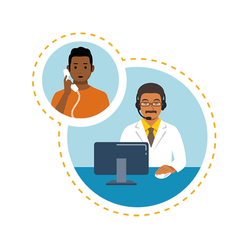 Illustration showing tele-medicine.