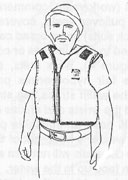 Figura 2 Chaleco PFD de Tipo III (Fuente: ASGCP [1992]. Reimpreso con permiso. Dibujo realizado por V. Culp)