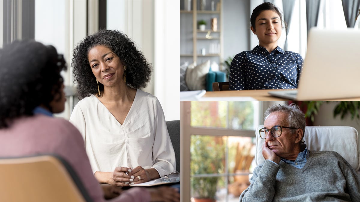 four images of smiling asian, native hawaiian, and pacific islander people showing health equity and tobacco