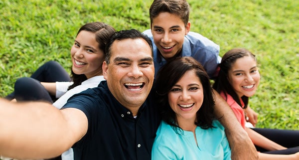 Smiling family