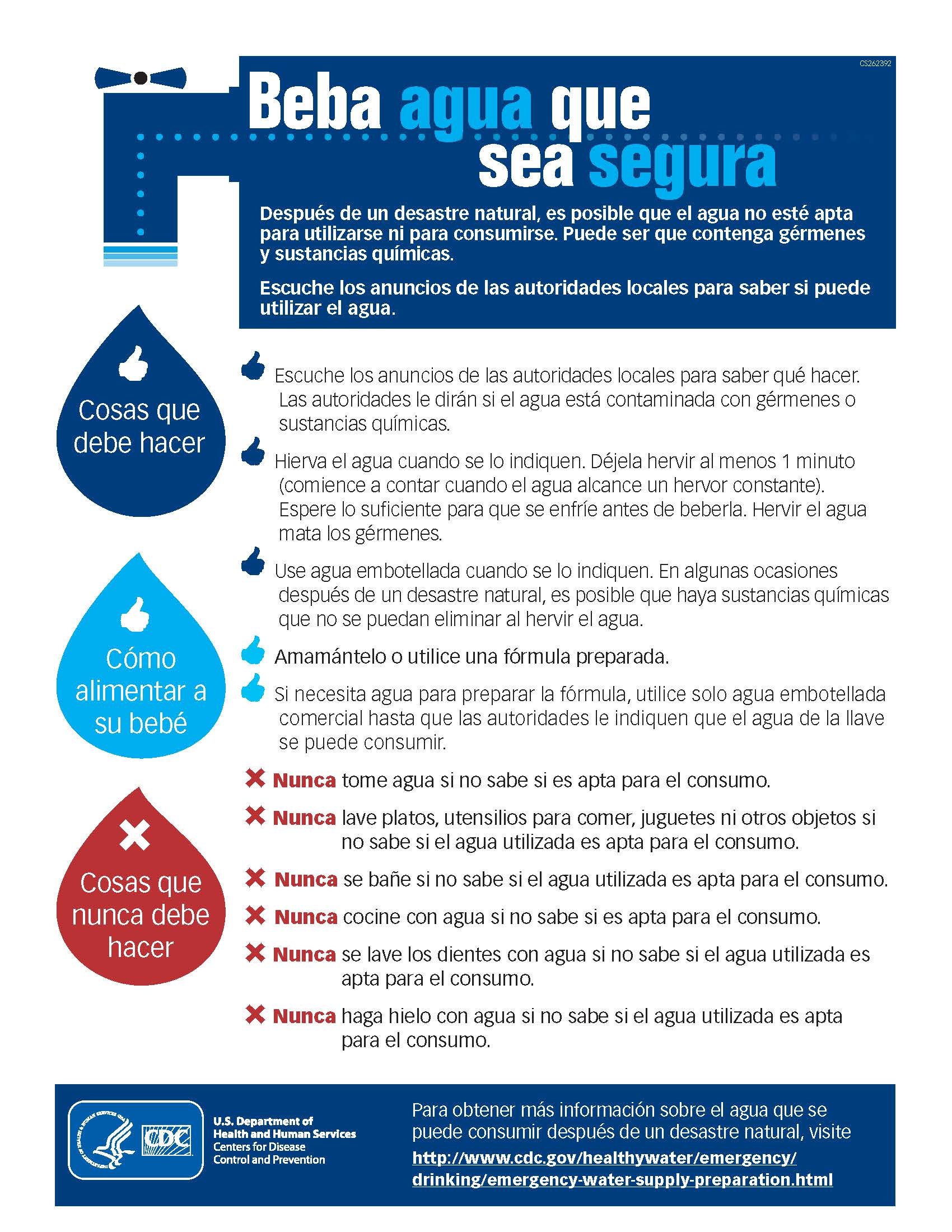 pdf thumbnail - spanish use safe water during an emergency fact sheet