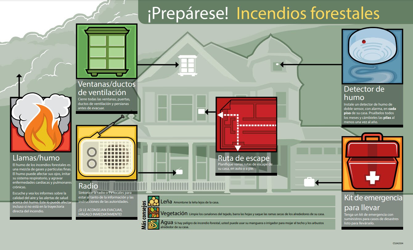 Infografía ¡Prepárase! Incendios Forestales