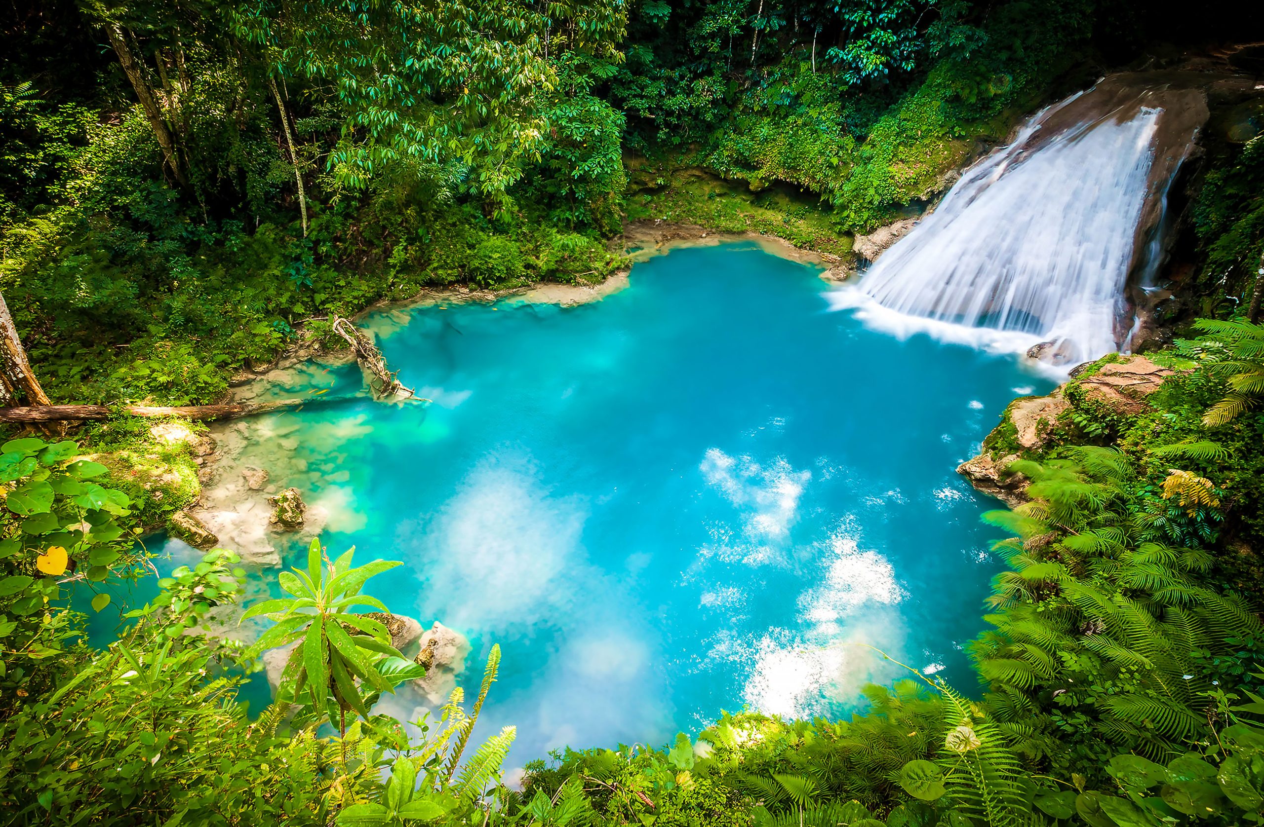 Blue Hole waterfall in Ocho Rios, Jamaica.